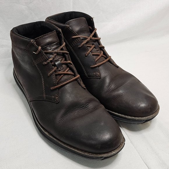 Timberland A14GX Boots Leather Lace Up Edgemont Chukka Round Toe Brown Mens 11 main image 8